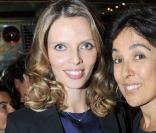 Sylvie Tellier à l'inauguration du showroom de Chrisstian Audigier, le 3 septembre, avec Isabelle Alonso 