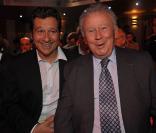 Conférence de rentrée de RTL, le 3 septembre 2009 : Laurent Gerra et Philippe Bouvard, forcément hilares ! 