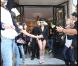Lady Gaga, à la sortie de l'Hotel de la Trémoille, à Paris, jeudi 10 septembre.