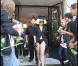 Lady Gaga, à la sortie de l'Hotel de la Trémoille, à Paris, jeudi 10 septembre.