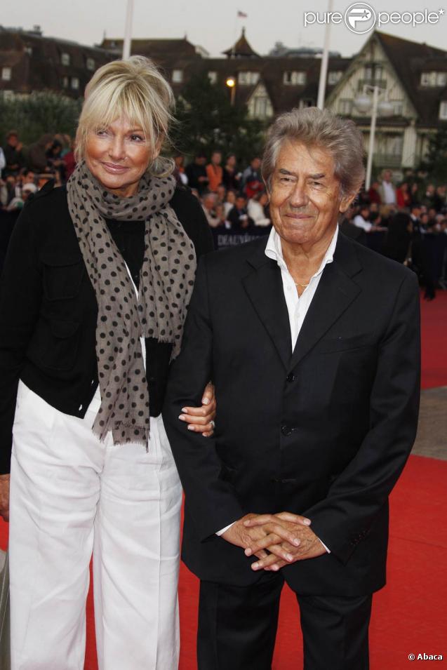 Festival de Deauville, le 12 septembre 2009, pour la projection du film  The Proposal  : Philippe Gildas et sa femme 