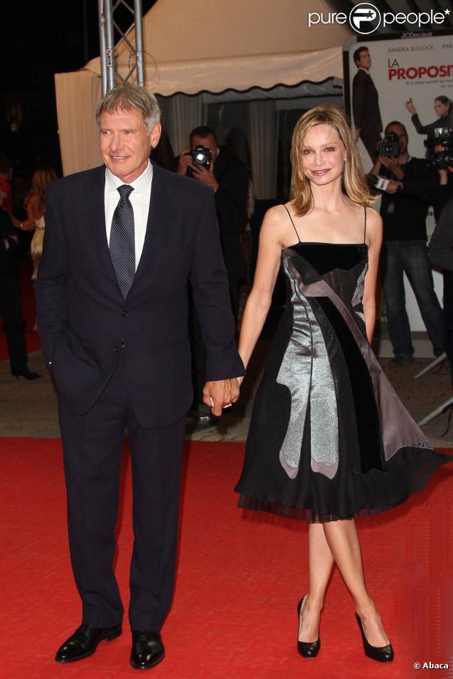 Festival de Deauville, le 12 septembre 2009, pour la projection du film  The Proposal  : Harrison Ford et Calista Flockhart 