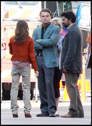 Leonardo DiCaprio sur le tournage d' Inception , à Los Angeles, le 12 septembre 2009 !