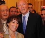 Brice Hortefeux et Fadela Amara lors de la cérémonie de l'Iftar organisée par le Conseil National du Culte Musulman à Paris le 14 septembre 2009 