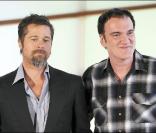 Brad Pitt et Quentin Tarantino lors du photocall de la conférence de presse d'Inglourious Basterd au festival de San Sebastian en Espagne le 18 septembre 2009