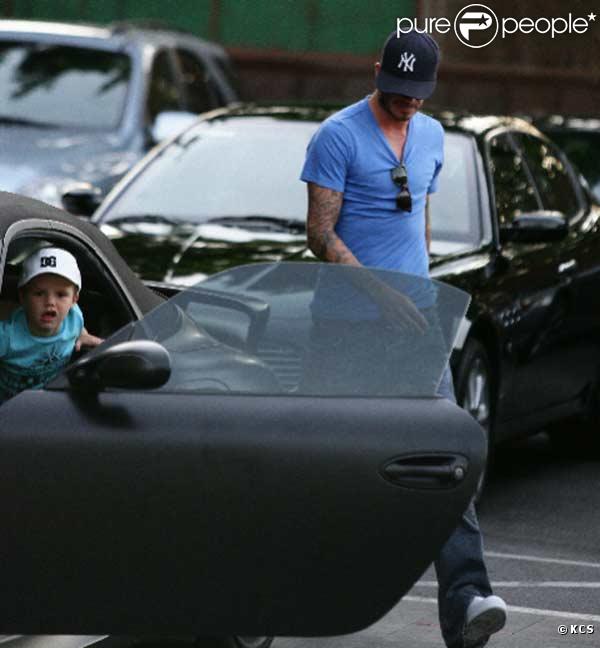David Beckham et ses fils à Beverly Hills