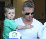 David Beckham et ses fils.