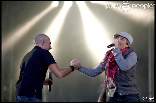 Diam's avec Akhenaton et Shurik'n lors des Muzik'elles 2009