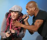 Diam's avec Akhenaton et Shurik'n lors des Muzik'elles 2009