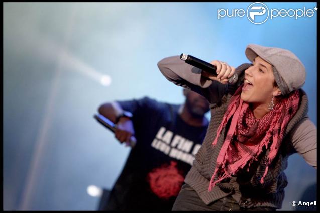 Diam's avec Akhenaton et Shurik'n lors des Muzik'elles 2009