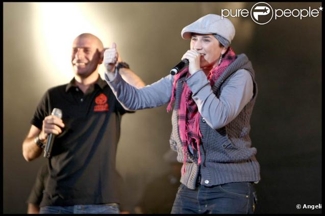 Diam's avec Akhenaton et Shurik'n lors des Muzik'elles 2009