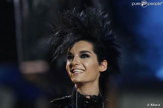 Bill Kaulitz, du groupe Tokio Hotel, le 27 septembre, lors du Coca-Cola Live Summer Song, à Rome.