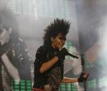 Bill Kaulitz, du groupe Tokio Hotel, le 27 septembre, lors du Coca-Cola Live Summer Song, à Rome.