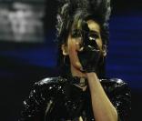 Bill Kaulitz, du groupe Tokio Hotel, le 27 septembre, lors du Coca-Cola Live Summer Song, à Rome.