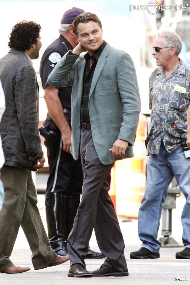 Leonardo Dicaprio sur le tournage d'Inception 