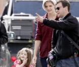 Suri Cruise et Katie Holmes rendent visite à Tom Cruise sur le tournage de son film Wichita à Boston le 30 septembre 2009