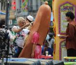 America Ferrera sur le tournage d'Ugly Betty (New York/ 25 août 2009)