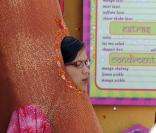 America Ferrera sur le tournage d'Ugly Betty (New York/ 25 août 2009)