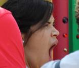 America Ferrera  sur le tournage d'Ugly Betty (New York/ 25 août 2009)
