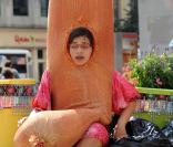 America Ferrera sur le tournage d'Ugly Betty (New York/ 25 août 2009)