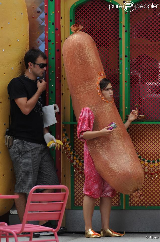 America Ferrera sur le tournage d'Ugly Betty (New York/ 25 août 2009)