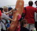 America Ferrera sur le tournage d'Ugly Betty (New York/ 25 août 2009)