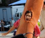America Ferrera sur le tournage d'Ugly Betty (New York/ 25 août 2009)