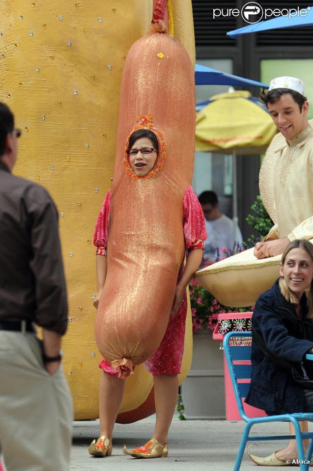 America Ferrera et Michael Urie sur le tournage d'Ugly Betty (New York/ 25 août 2009)