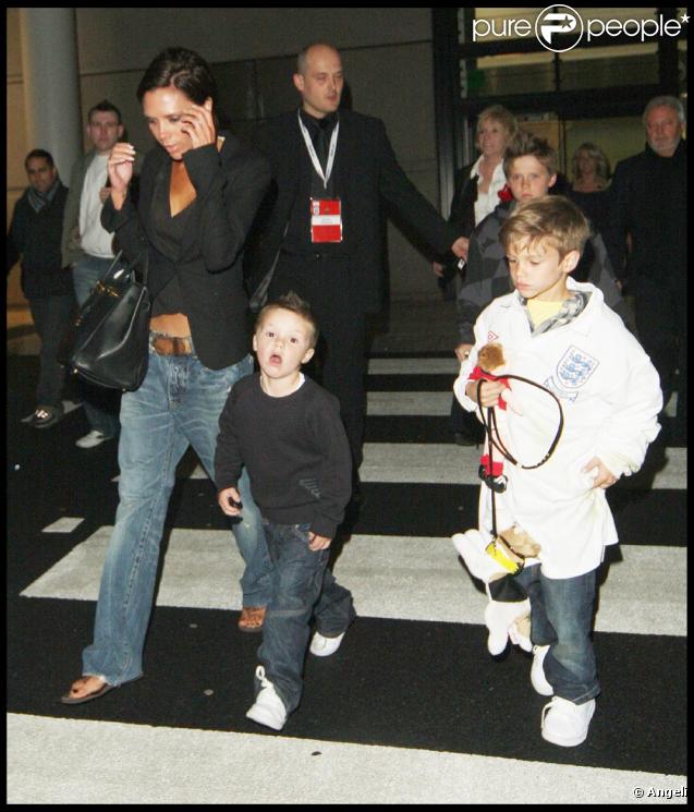 Victoria Beckham et ses trois enfants 