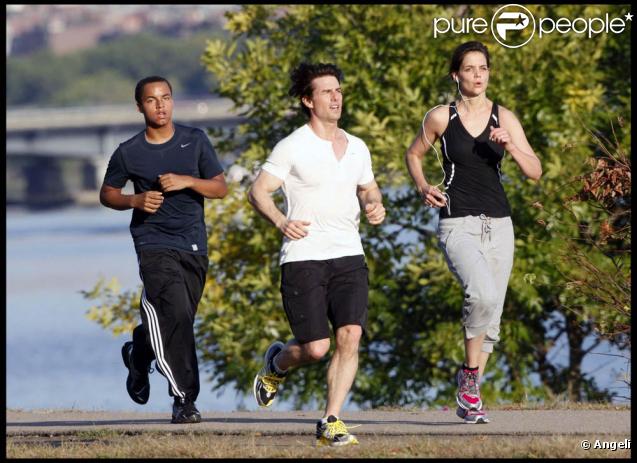 Tom Cruise et Katie Holmes en plein jogging, le 4 octobre 2009, à Boston !