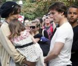 Tom Cruise, Katie Holmes et Suri, sur le tournage de Wichita, le 4 octobre 2009, à Boston !