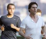 Tom Cruise et Connor Cruise en plein jogging, le 4 octobre 2009, à Boston !