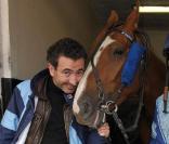Gérald Dahan à la course des stars qui lançait le Raid Mémoire Alzheimer. Hippodrome de Vincennes, le 20/09/09