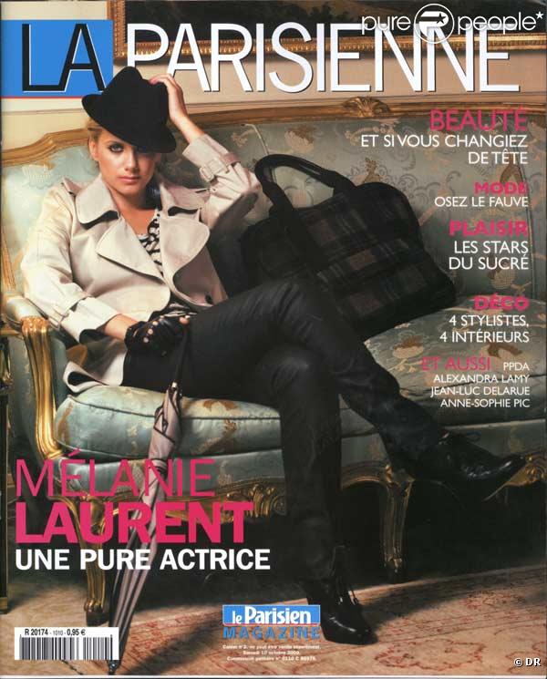 Mélanie Laurent en couverture de La Parisienne