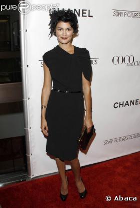 Audrey Tautou, l'interprète de Coco, avec son sac Chanel !