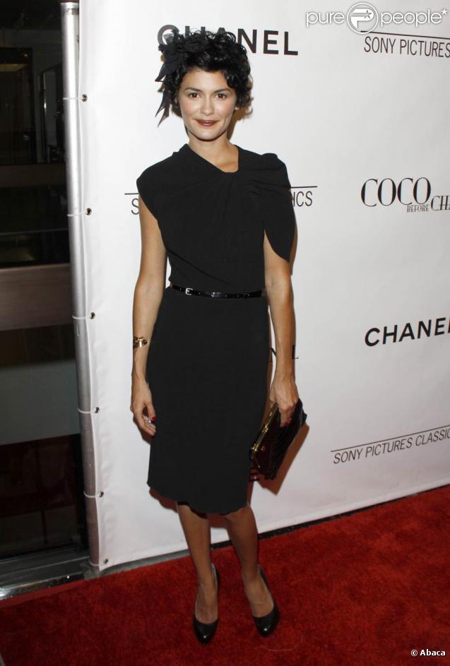 Audrey Tautou, l'interprète de Coco, avec son sac Chanel !