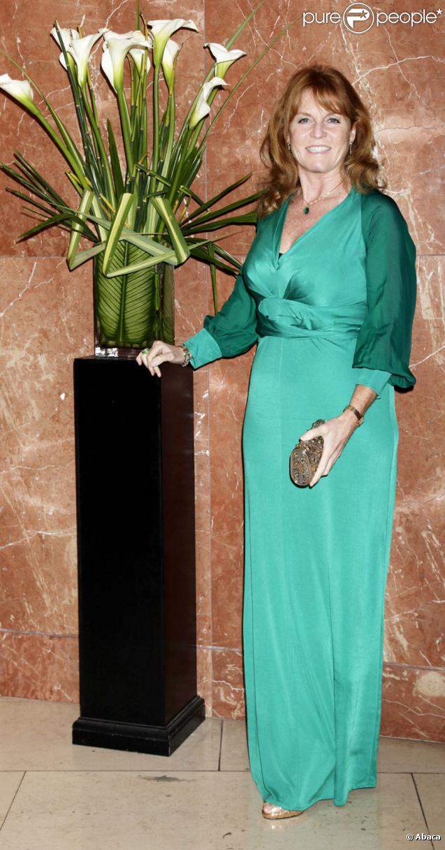 Sarah Ferguson lors d'un gala de charité à Londres le 10 octobre 2009