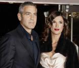 George Clooney et sa belle Elisabetta, à l'occasion de l'avant-première de  The men who stare at goats , à l'Odeon Cinema de Leicester Square, dans le cadre du London Film Festival, le 15 octobre 2009 !