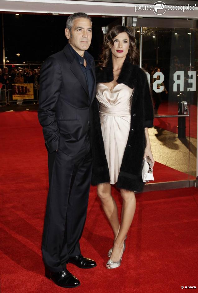 George Clooney et sa belle Elisabetta, à l'occasion de l'avant-première de  The men who stare at goats , à l'Odeon Cinema de Leicester Square, dans le cadre du London Film Festival, le 15 octobre 2009 !