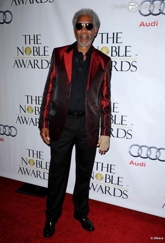 Morgan Freeman à la cérémonie des Noble Awards, le 18 octobre 2009