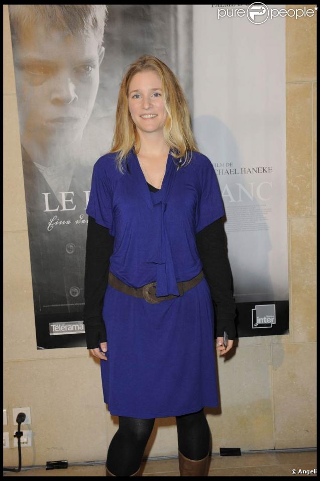 Natacha Regnier, à l'occasion de l'avant-première du  Ruban Blanc , qui s'est tenue à la Cinémathèque Française, à Paris, le 19 octobre 2009 !