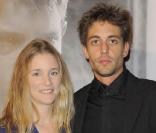 Natacha Regnier et son compagnon Guillaume Bournaud, à l'occasion de l'avant-première du  Ruban Blanc , qui s'est tenue à la Cinémathèque Française, à Paris, le 19 octobre 2009 !