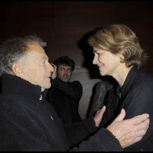 Jean-Louis Trintignant et Charlotte Rampling, à l'occasion de l'avant-première du <i>Ruban Blanc</i>, qui s'est tenue à la Cinémathèque Française, à Paris, le 19 octobre 2009 !