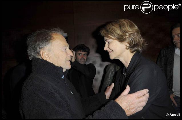 Jean-Louis Trintignant et Charlotte Rampling, à l'occasion de l'avant-première du  Ruban Blanc , qui s'est tenue à la Cinémathèque Française, à Paris, le 19 octobre 2009 !