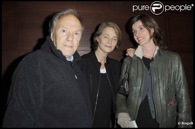 Jean-Louis Trintignant, Charlotte Rampling et Irène Jacob, à l'occasion de l'avant-première du  Ruban Blanc , qui s'est tenue à la Cinémathèque Française, à Paris, le 19 octobre 2009 !