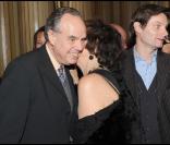 Frédéric Mitterrand et Claudia Cardinale au dîner organisé par Jaeger-LeCoultre, à l'ambassade d'Italie, à Paris. 19/10/09 