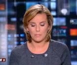 Laurence Ferrari le 20 octobre 2009 à la présentation du JT, ses cheveux sont encore un peu raccourcis et de couleur miel... 