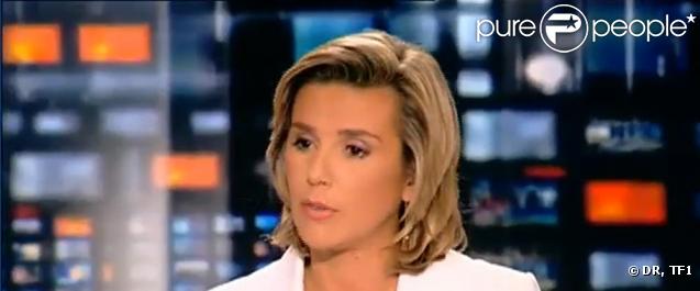 Laurence Ferrari le jour de l'interview explication de Frédéric Mitterrand le 8 octobre, elle avait déjà foncé ses cheveux très blonds d'une nuance...