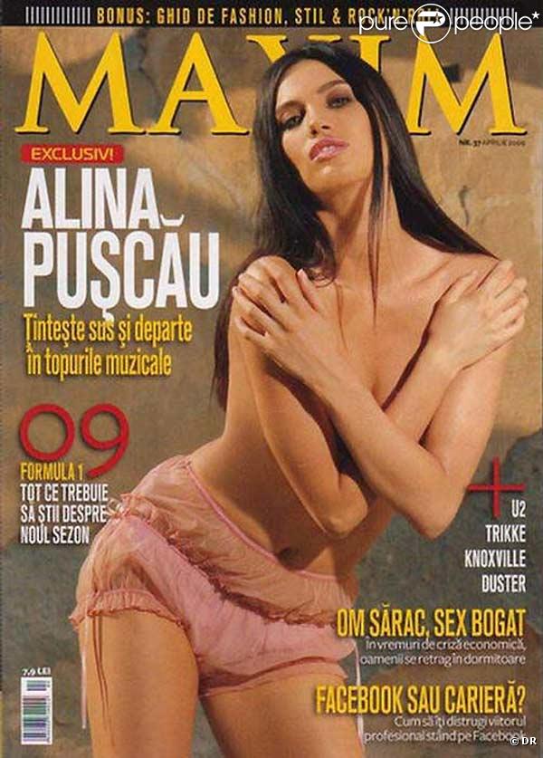 Alina Puscau en couverture de Maxim Roumanie