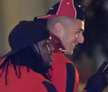 Karim Benzema et Royston Drenthe s'éclatent à la Snowzone de Madrid lors d'un événement Audi, le 26 octobre 2009